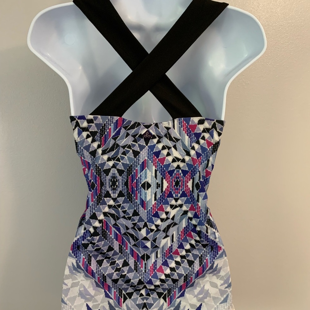 Prana Cross Back Geometric Tank